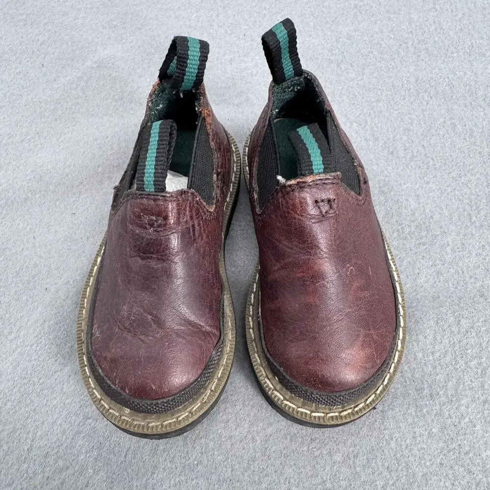 Georgia Giant Romeo Shoes Kids Size 5 Toddler Brown Leather‎ Slip on Casual GR14
